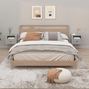 Berkfield Wall-mounted Bedside Cabinets 2 pcs Concrete Grey 50x36x40 cm