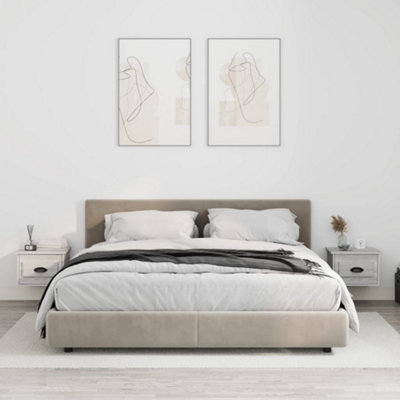 Berkfield Wall-mounted Bedside Cabinets 2 pcs Grey Sonoma 41.5x36x28cm