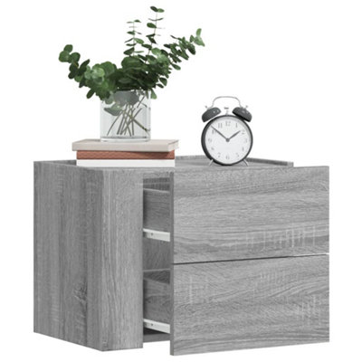 Berkfield Wall-mounted Bedside Cabinets 2 pcs Grey Sonoma 45x30x35 cm