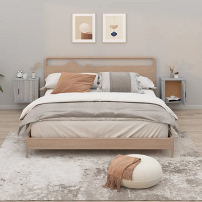 Berkfield Wall-mounted Bedside Cabinets 2 pcs Grey Sonoma 50x30x47 cm