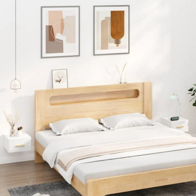 Berkfield Wall-mounted Bedside Cabinets 2 pcs High Gloss White 35x35x20 cm