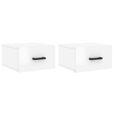 Berkfield Wall-mounted Bedside Cabinets 2 pcs High Gloss White 35x35x20 cm