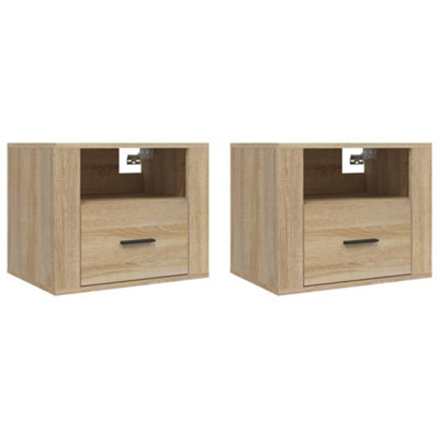 Berkfield Wall-mounted Bedside Cabinets 2 pcs Sonoma Oak 50x36x40 cm
