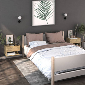 Berkfield Wall-mounted Bedside Cabinets 2 pcs Sonoma Oak