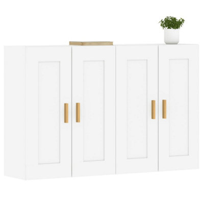 Berkfield Wall Mounted Cabinets 2 pcs White Engineered Wood