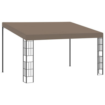 Berkfield Wallmounted Gazebo 4x3 m Taupe Fabric DIY at B&Q