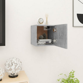 Berkfield Wall Mounted TV Cabinet Concrete Grey 30.5x30x30 cm