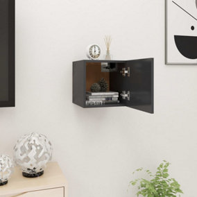 Berkfield Wall Mounted TV Cabinet Grey 30.5x30x30 cm