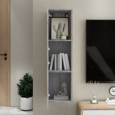 Berkfield Wall-mounted TV Cabinet Grey Sonoma 30.5x30x110 cm