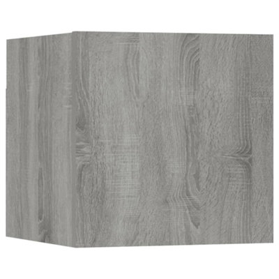 Berkfield Wall Mounted TV Cabinet Grey Sonoma 30.5x30x30 cm