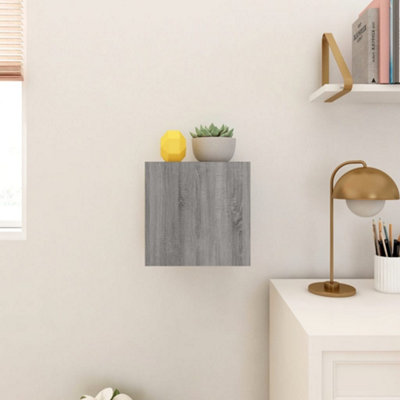 Berkfield Wall Mounted TV Cabinet Grey Sonoma 30.5x30x30 cm