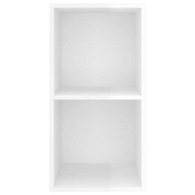 Berkfield Wall-mounted TV Cabinet High Gloss White 37x37x72 cm Engineered Wood