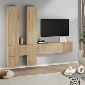 Berkfield Wall-mounted TV Cabinet Sonoma Oak Engineered Wood