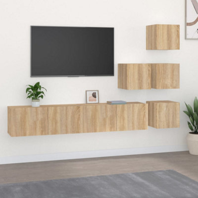 Buy Berkfield Wall-mounted TV Cabinet Sonoma Oak Engineered Wood | DIY ...