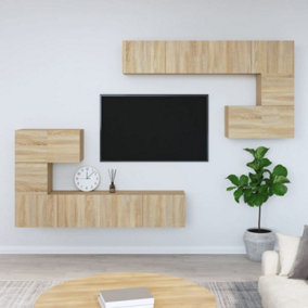 Berkfield Wall-mounted TV Cabinet Sonoma Oak Engineered Wood