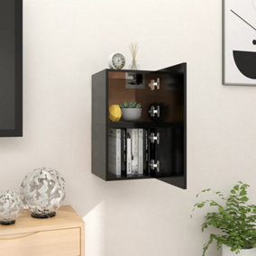 Berkfield Wall Mounted TV Cabinets 2 pcs Black 30.5x30x30 cm