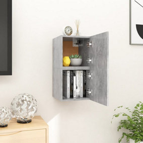 Berkfield Wall Mounted TV Cabinets 2 pcs Concrete Grey 30.5x30x30 cm