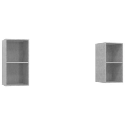 Berkfield Wall-mounted TV Cabinets 2 pcs Concrete Grey Engineered Wood