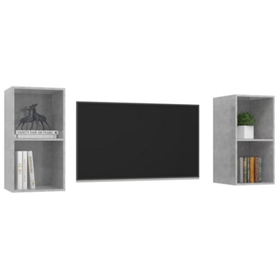 Berkfield Wall-mounted TV Cabinets 2 pcs Concrete Grey Engineered Wood