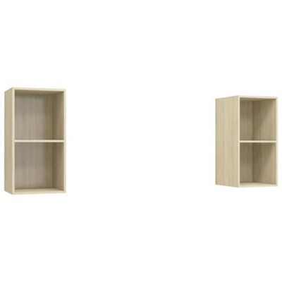Berkfield Wall-mounted TV Cabinets 2 pcs Sonoma Oak Engineered Wood