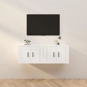 Berkfield Wall-mounted TV Cabinets 2 pcs White 57x34.5x40 cm
