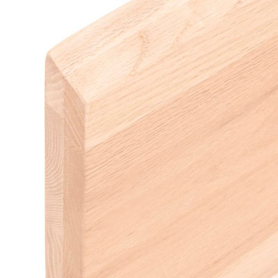 Berkfield Wall Shelf 220x30x4 cm Untreated Solid Wood Oak