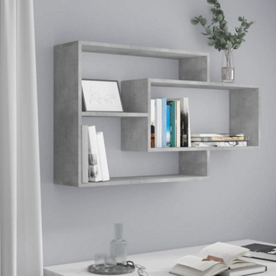 Grey wall bookshelf sales
