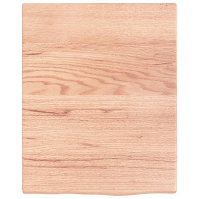 Berkfield Wall Shelf Light Brown 40x50x2 cm Treated Solid Wood Oak