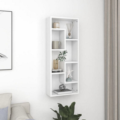 Berkfield Wall Shelf White 36x16x90 cm Engineered Wood