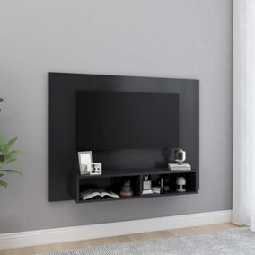 Berkfield Wall TV Cabinet Grey 120x23.5x90 cm Engineered Wood