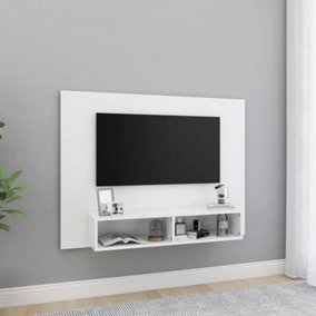 Berkfield Wall TV Cabinet White 120x23.5x90 cm Engineered Wood