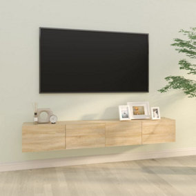 Berkfield Wall TV Cabinets 2 pcs Sonoma Oak 100x30x30 cm Engineered Wood