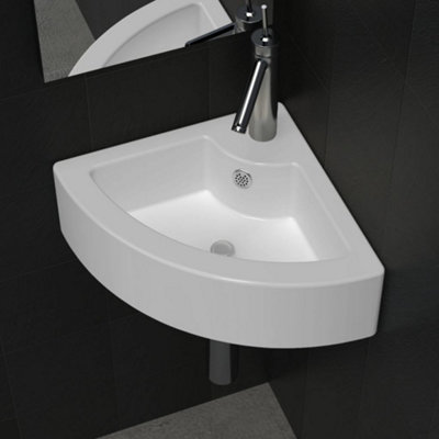 Berkfield Wash Basin with Overflow 45x32x12.5 cm White Price Comparisons | Compare The Build