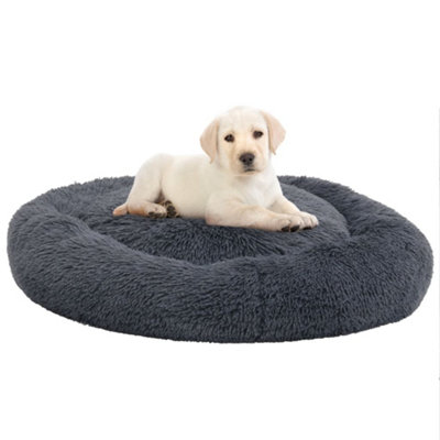 Berkfield Washable Dog & Cat Cushion Dark Grey 90x90x16 cm Plush Price Comparisons | Compare The Build