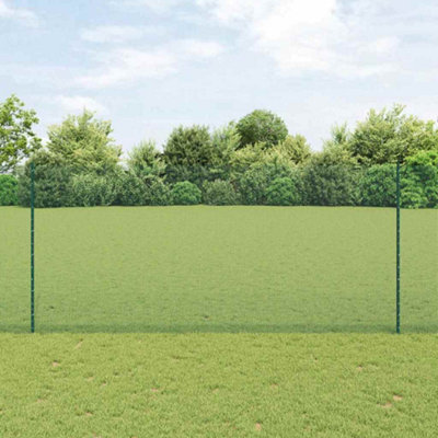 Berkfield Welded Wire Fence with 22 U Posts Green 1.4x50 m Steel