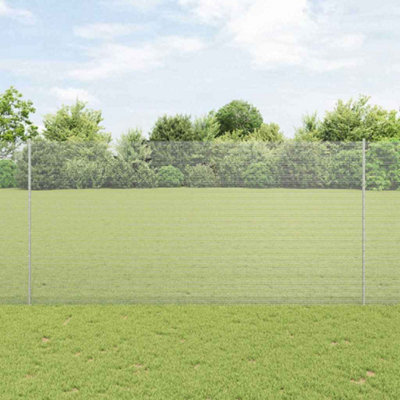 BERKFIELD WELDED WIRE FENCE WITH 22 U POSTS SILVER 1.6X25 M STEEL