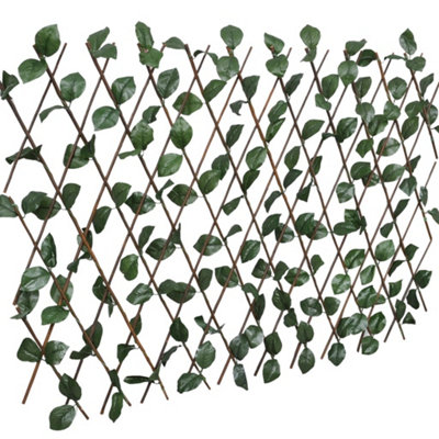 Berkfield Willow Trellis Fences 5 pcs with Artificial Leaves 180x60 cm