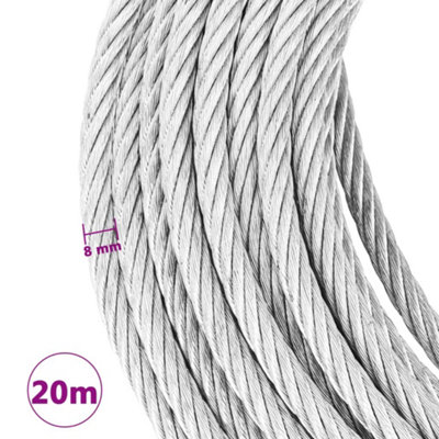 Berkfield Wire Rope Cable 800 kg 20 m