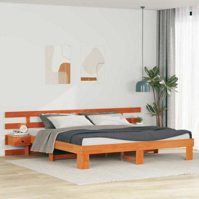 Berkfield with Drawer Brown 180 x 200 cm Solid wood