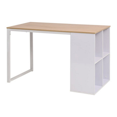 Berkfield Writing Desk 120x60x75 cm Oak and White | DIY at B&Q