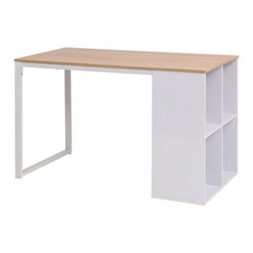 Berkfield Writing Desk 120x60x75 cm Oak and White