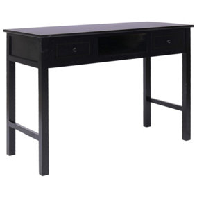 Berkfield Writing Desk Black 110x45x76 cm Wood