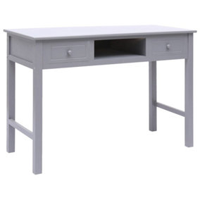 Berkfield Writing Desk Grey 110x45x76 cm Wood