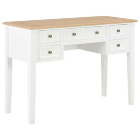Berkfield Writing Desk White 109.5x45x77.5 cm Wood