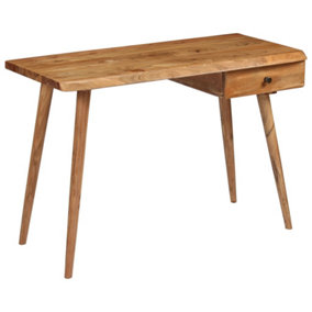 Berkfield Writing Table Solid Acacia Wood 110x50x76 cm
