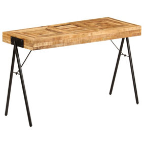 Berkfield Writing Table Solid Mango Wood 118x50x75 cm