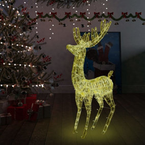 Berkfield XXL Acrylic Christmas Reindeer 250 LED 180 cm Warm White