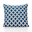 Berkley Luxury Geometric Chenille Cushion Teal 55cm x 55cm