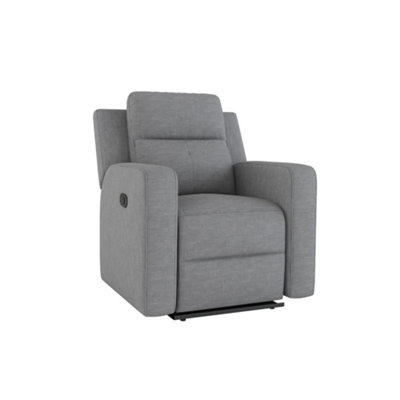 Berlin 1 Seater Fabric Manual Recliner Chair Grey