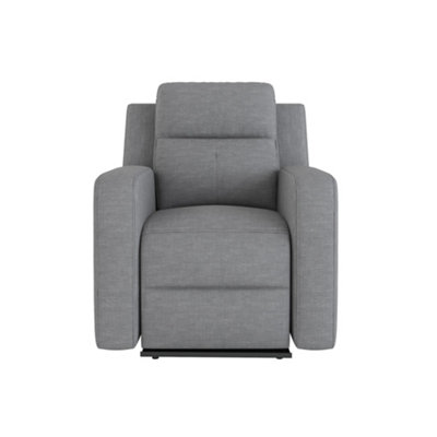 Berlin 1 Seater Fabric Manual Recliner Chair Grey